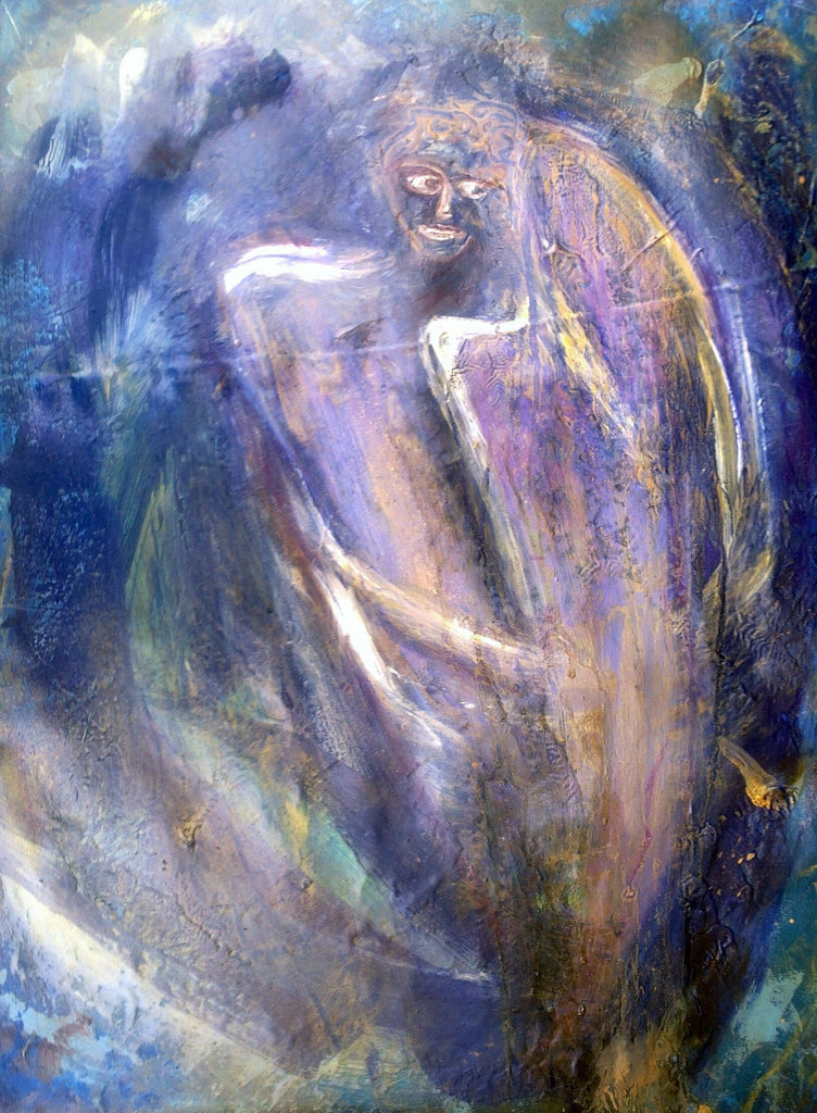 Soulmate. oil, enamel on plastic. Figurative painting, love found, contemporary artwork, abstract art, intuitive art, female artist, Australian art, Australian artist, spirituality, art collection, love, original artwork, oil painting